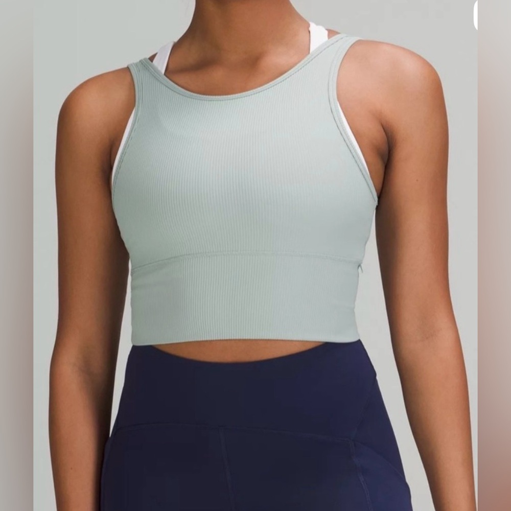 lululemon athletica Gray Ribbed Tank Top